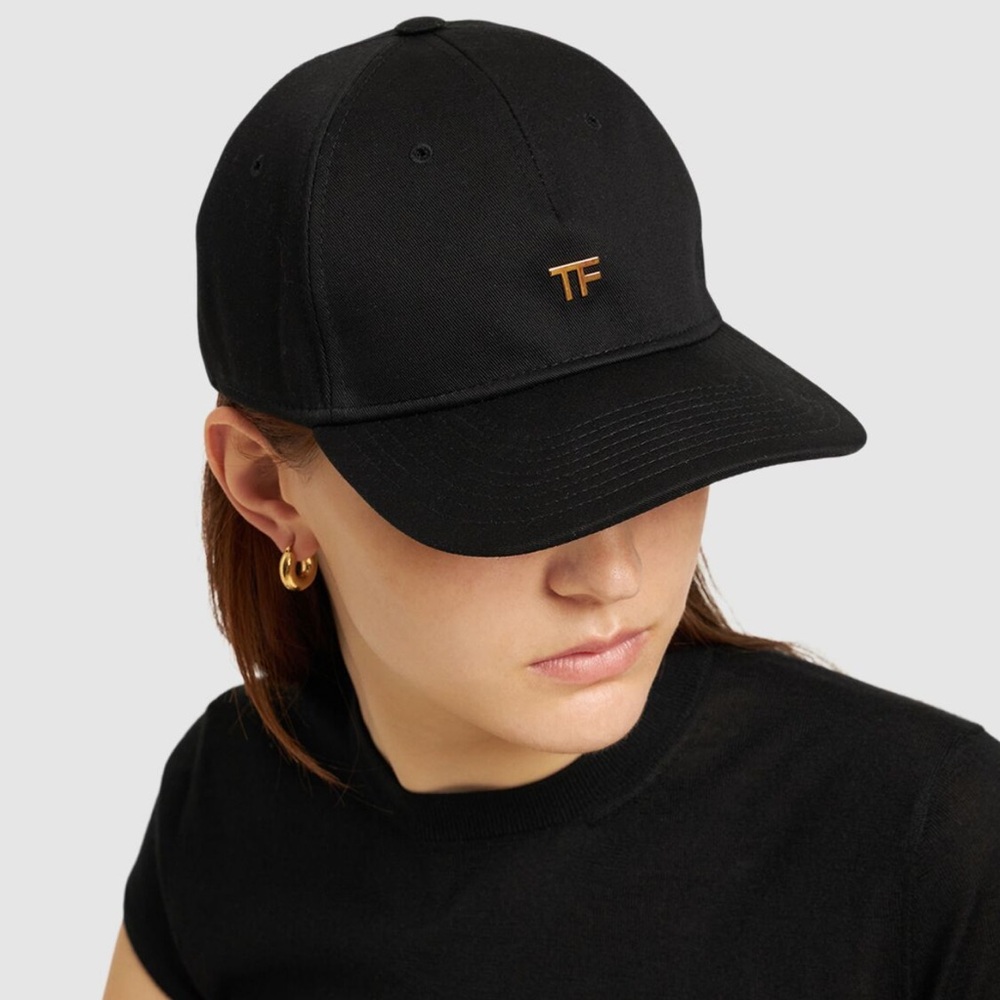 TOM FORD COTTON CANVAS TF BASEBALL CAP